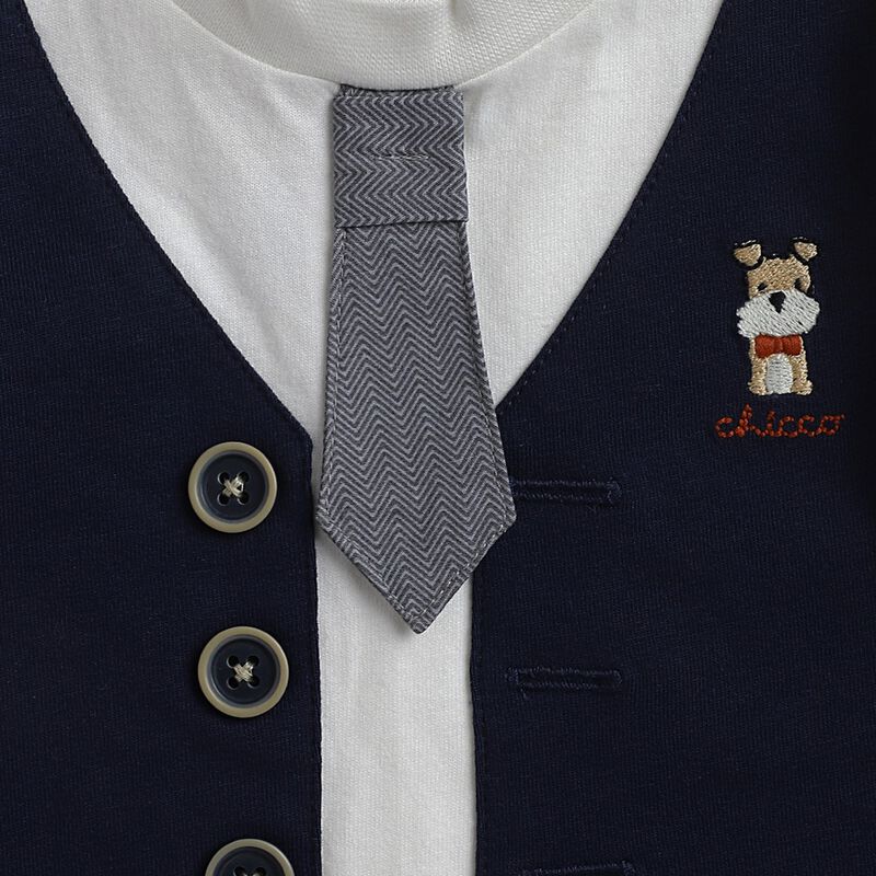 Boys Dark Blue T-shirt with Long Pants image number null